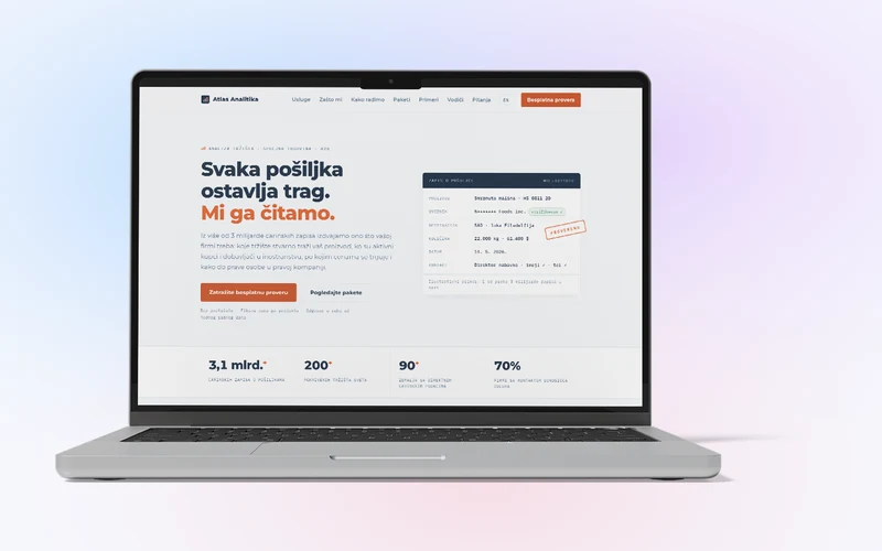 Atlas Analitika – website for a foreign-trade intelligence firm