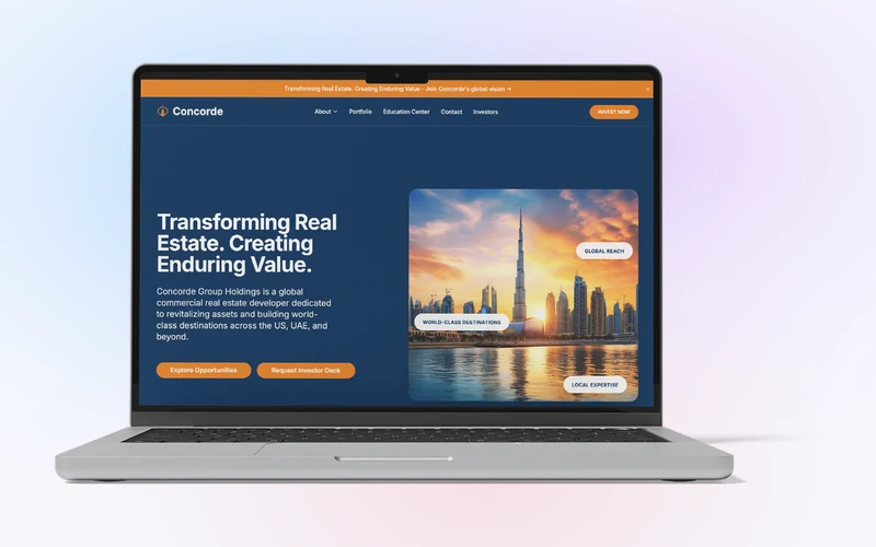 Concorde Group Holdings – corporate website for a global real-estate investor