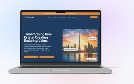 Concorde Group Holdings – corporate website for a real-estate investor