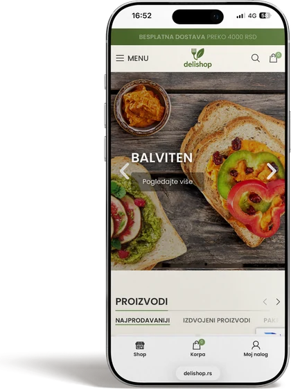 Delishop – mobile version