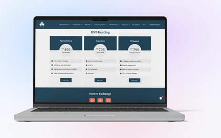 GNS Hosting – website for a hosting company