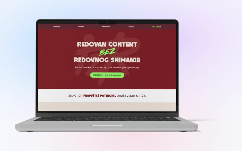 IZR Media – one-page website for a video content marketing service