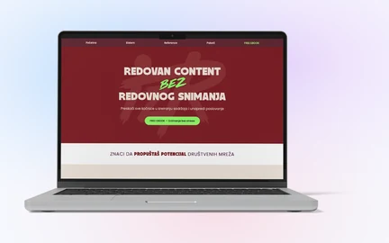IZR Media – one-page website for a video content marketing service